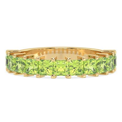 Stackable Peridot Band Ring-Yellow