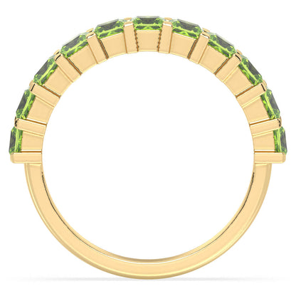 Stackable Peridot Band Ring-Yellow