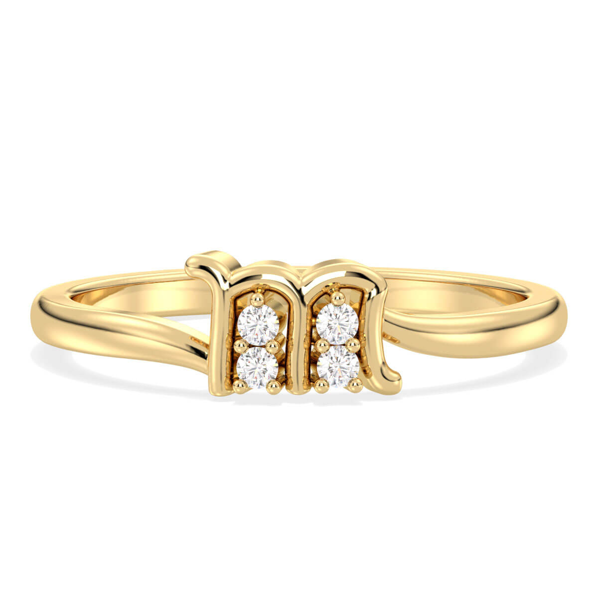 Scorpio Zodiac Sign Moissanite Ring- Yellow