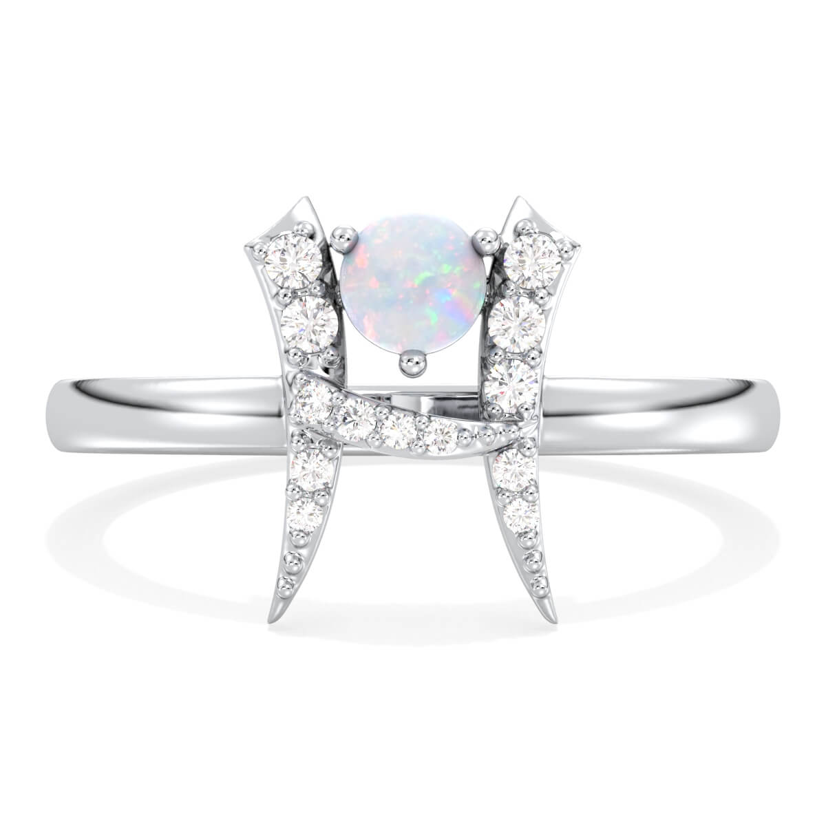 Era Of You- Pisces Zodiac Ethiopian Opal Ring-White