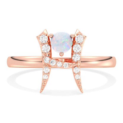 Era Of You- Pisces Zodiac Ethiopian Opal Ring-Rose