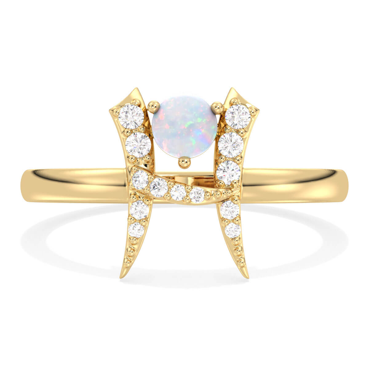 Era Of You- Pisces Zodiac Ethiopian Opal Ring-Yellow