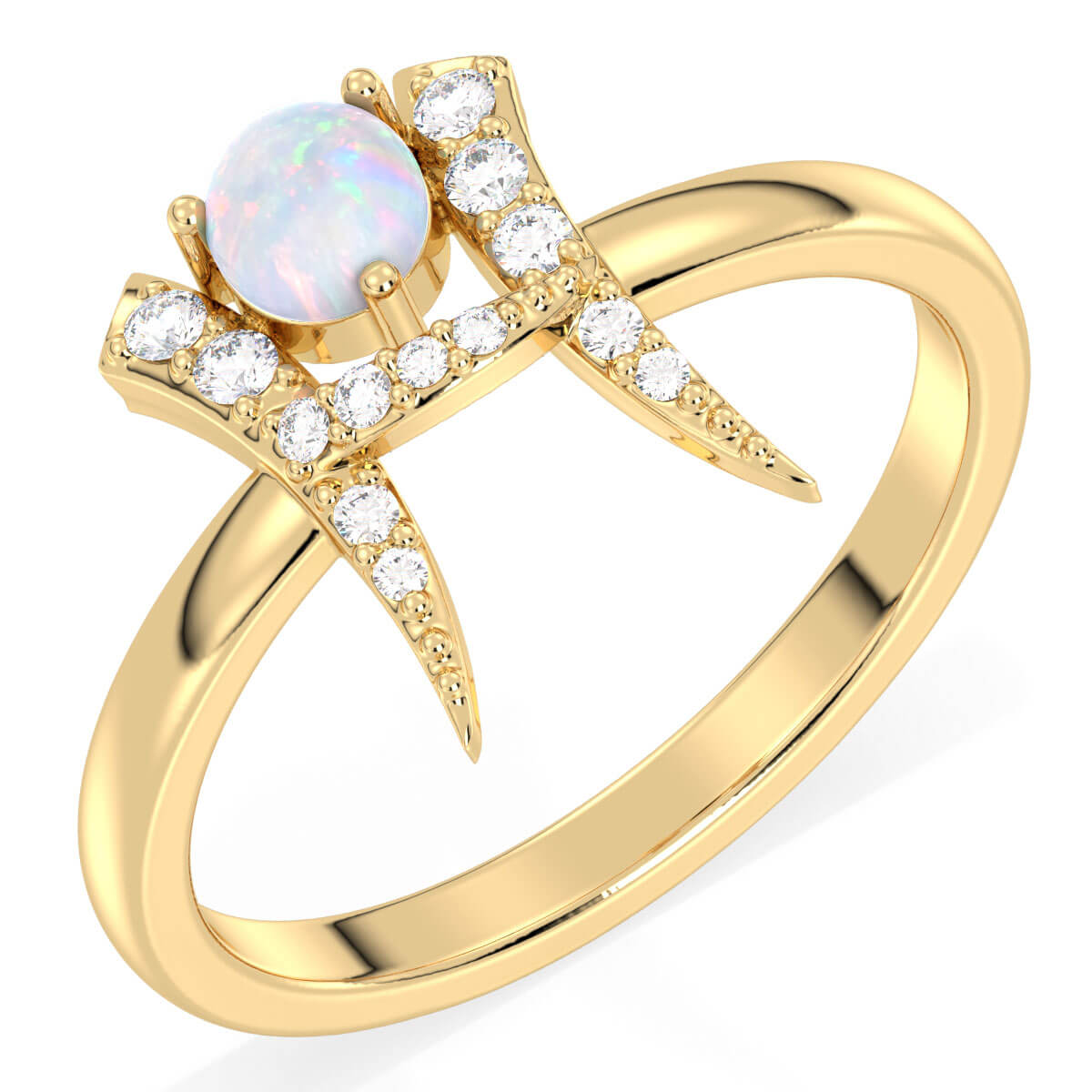 Era Of You- Pisces Zodiac Ethiopian Opal Ring-Yellow