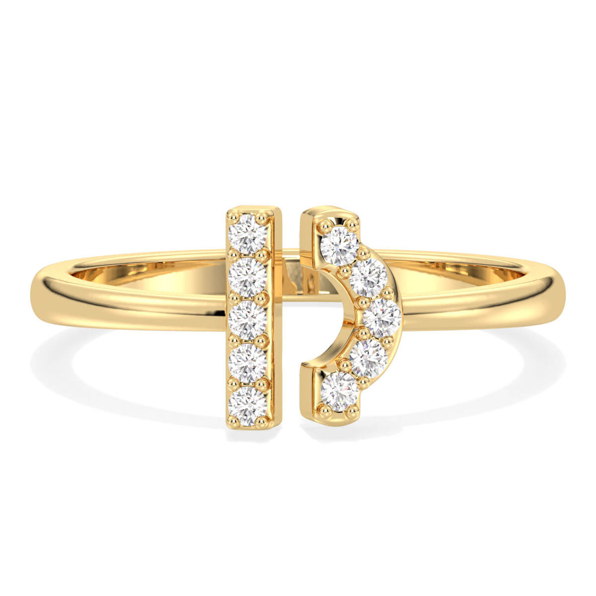 Era of You- Libra Zodiac Moissanite Ring-Yellow