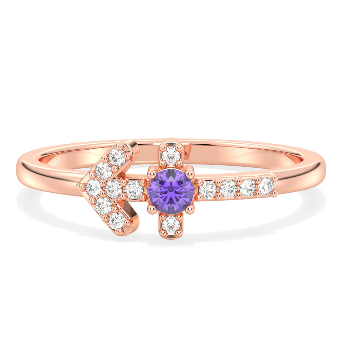 Era Of You- Sagittarius Zodiac Amethyst Ring-Rose