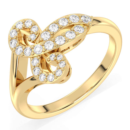 Aries Zodiac Moissanite Ring-Yellow