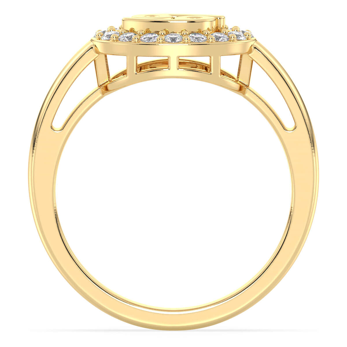 Cancer Zodiac Moissanite Ring-Yellow