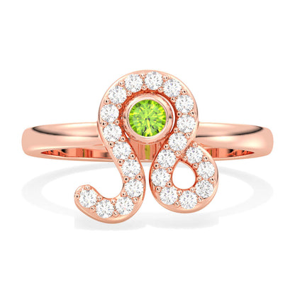 Era Of You- Leo Zodiac Peridot Ring-Rose