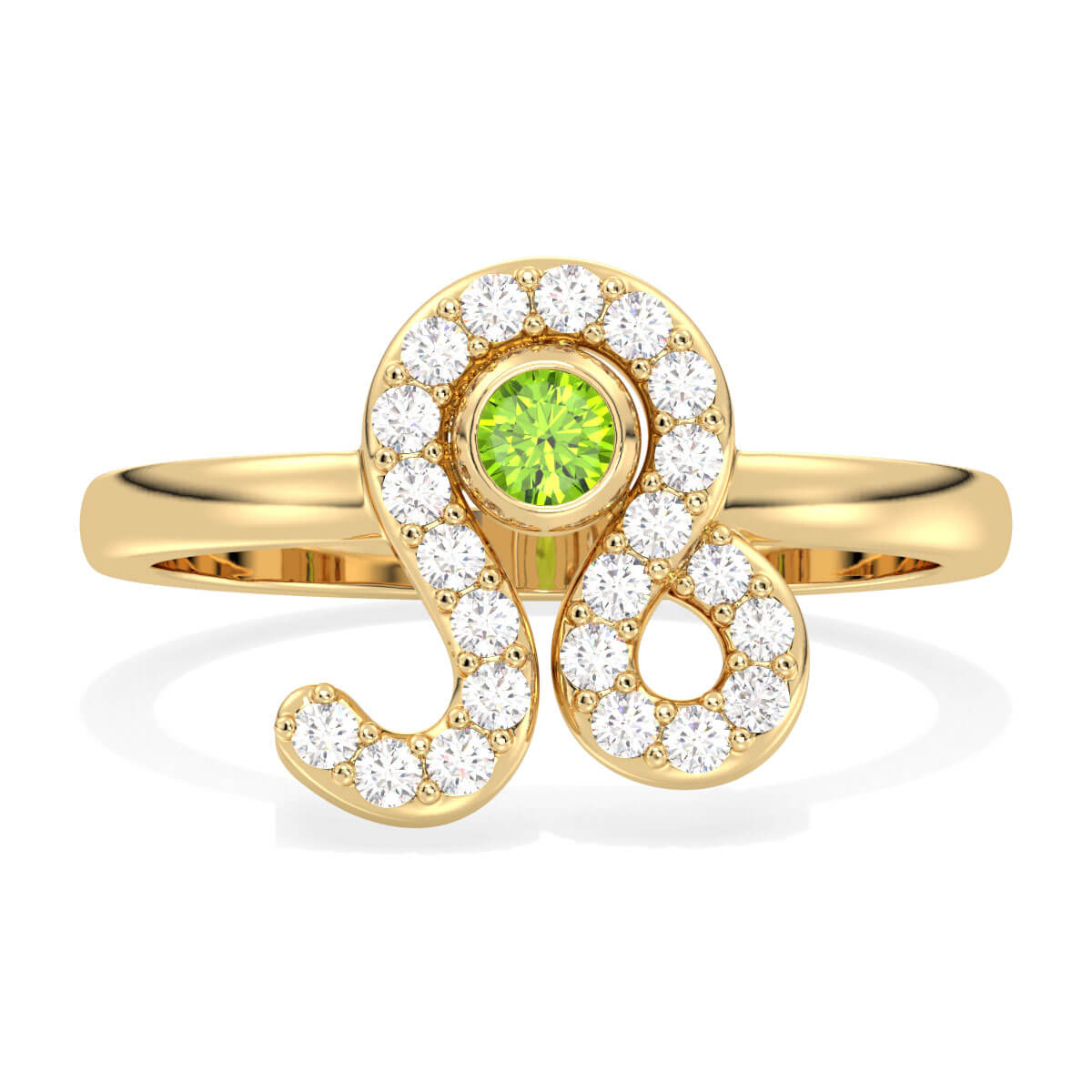 Era Of You- Leo Zodiac Peridot Ring-Yellow