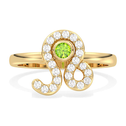 Era Of You- Leo Zodiac Peridot Ring-Yellow