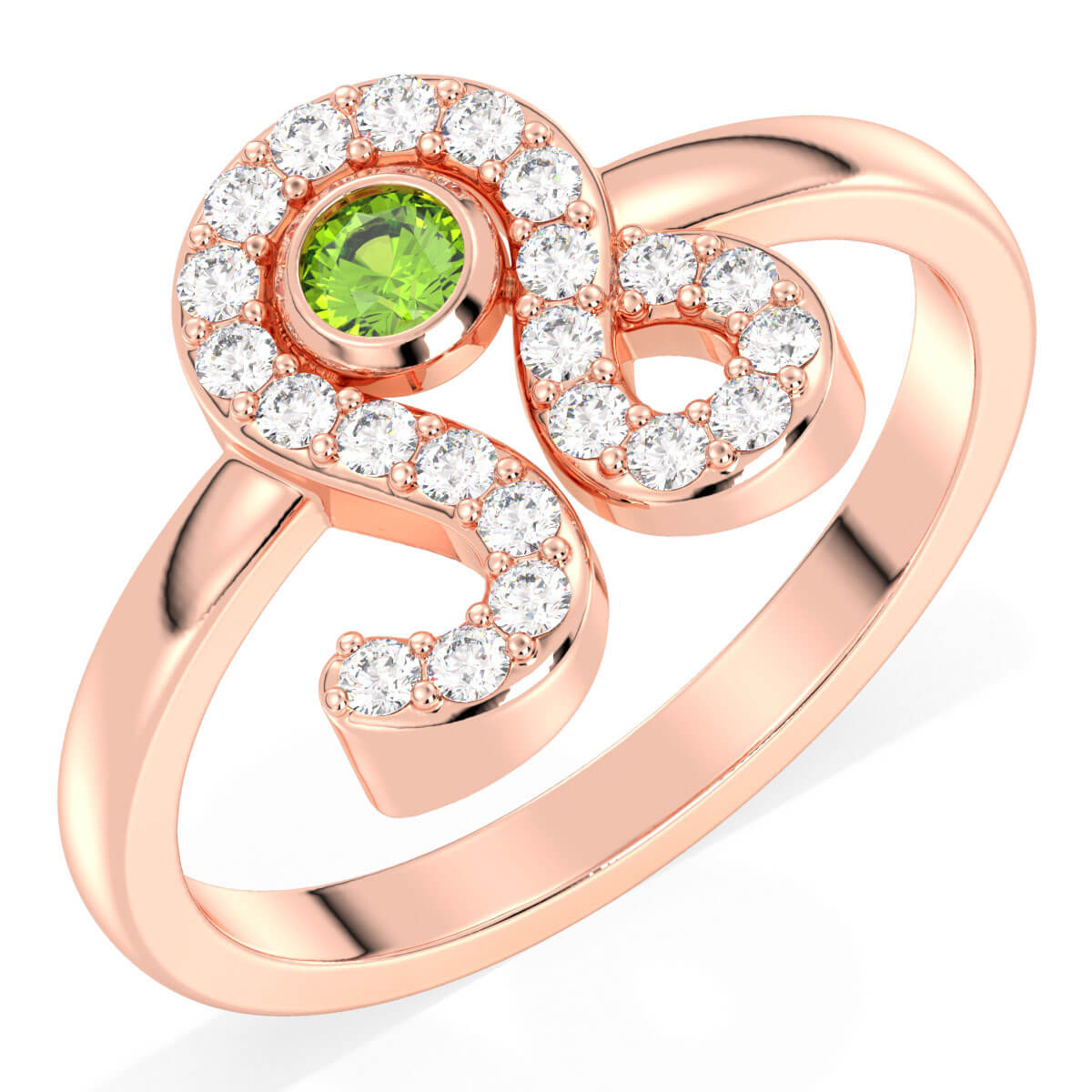 Era Of You- Leo Zodiac Peridot Ring-Rose