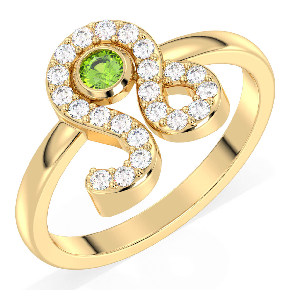 Era Of You- Leo Zodiac Peridot Ring-Yellow