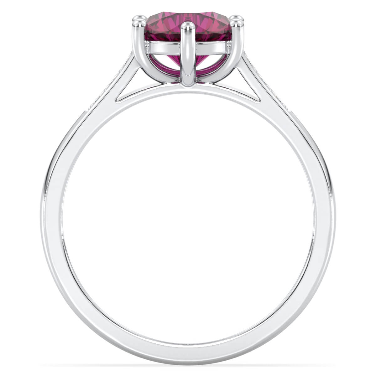 Sparkling Radiance Vintage Ring with Pink Topaz- White