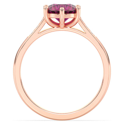 Sparkling Radiance Vintage Ring with Pink Topaz- Rose