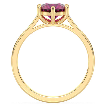 Sparkling Radiance Vintage Ring with Pink Topaz- Yellow