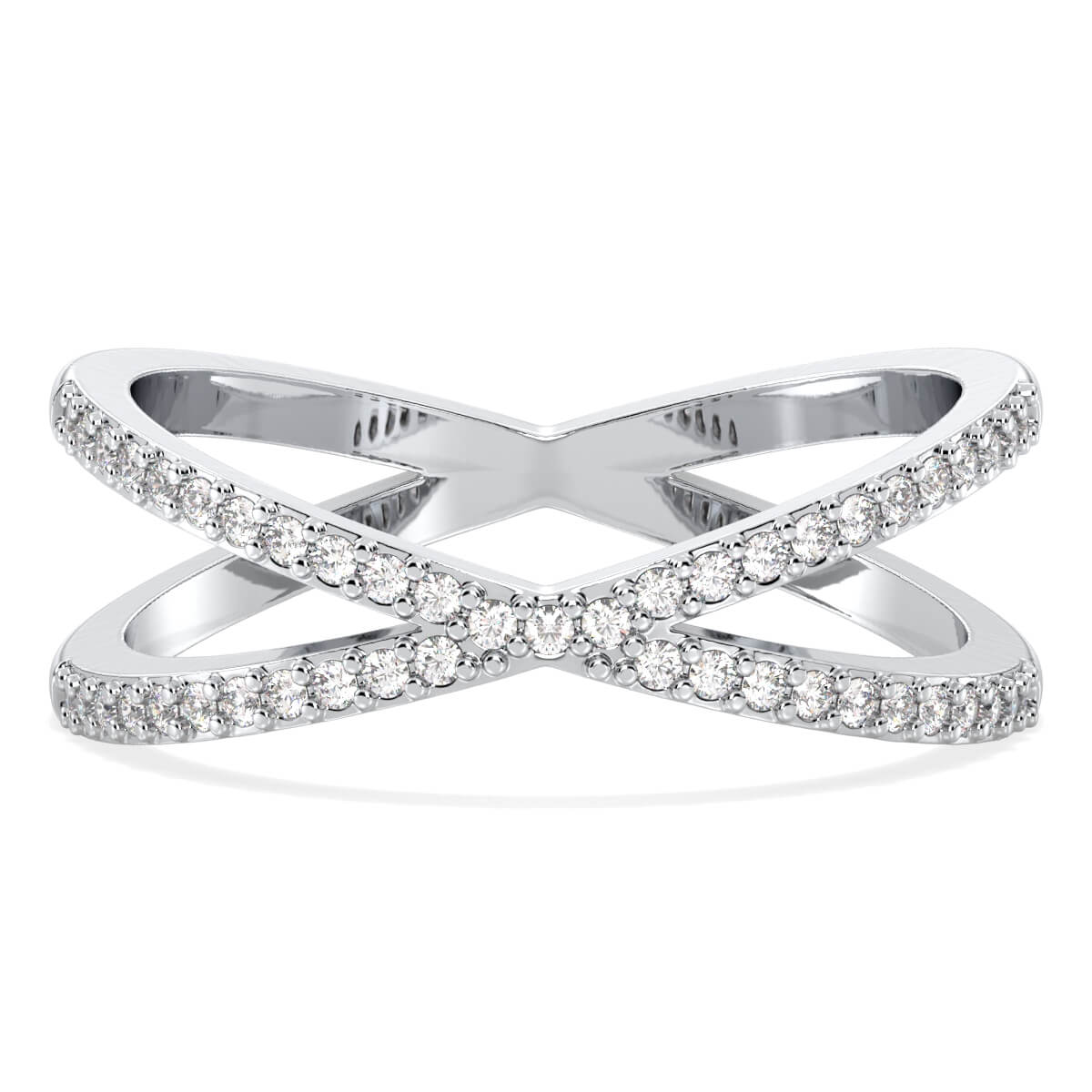 Moissanite Stackable Infinity Ring-White