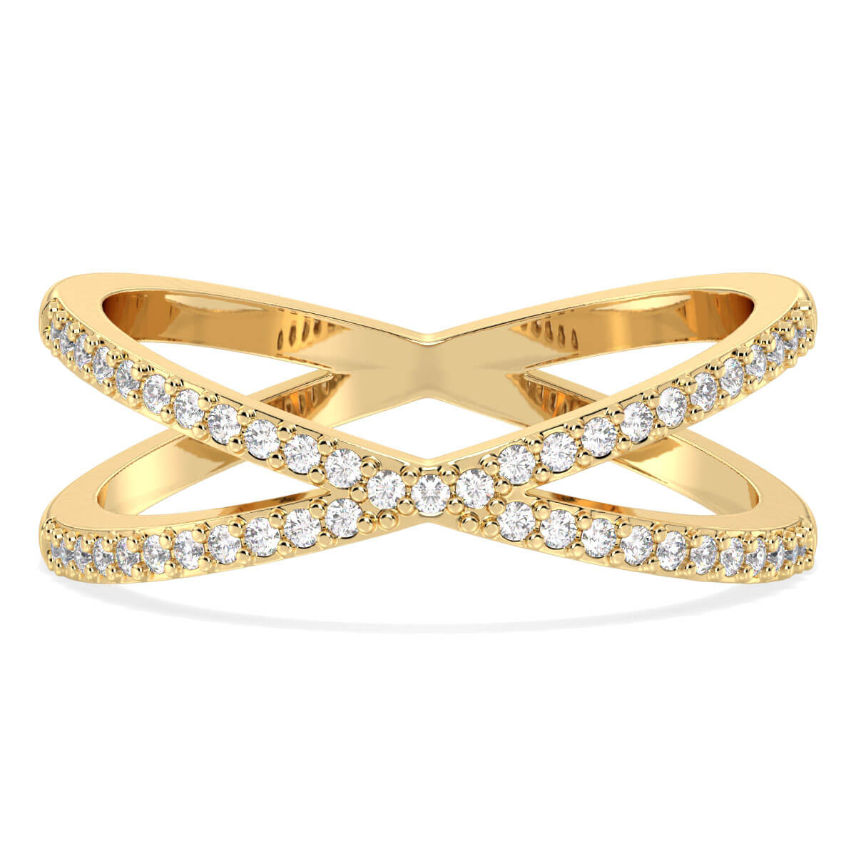 Moissanite Stackable Infinity Ring-Yellow