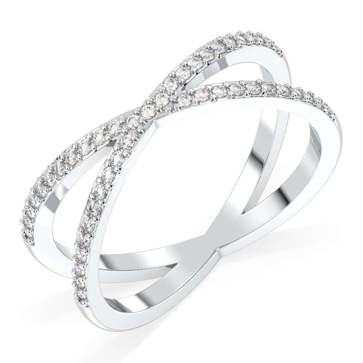 Moissanite Stackable Infinity Ring-White