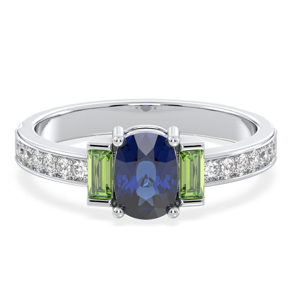 Classic Iolite Ring-White