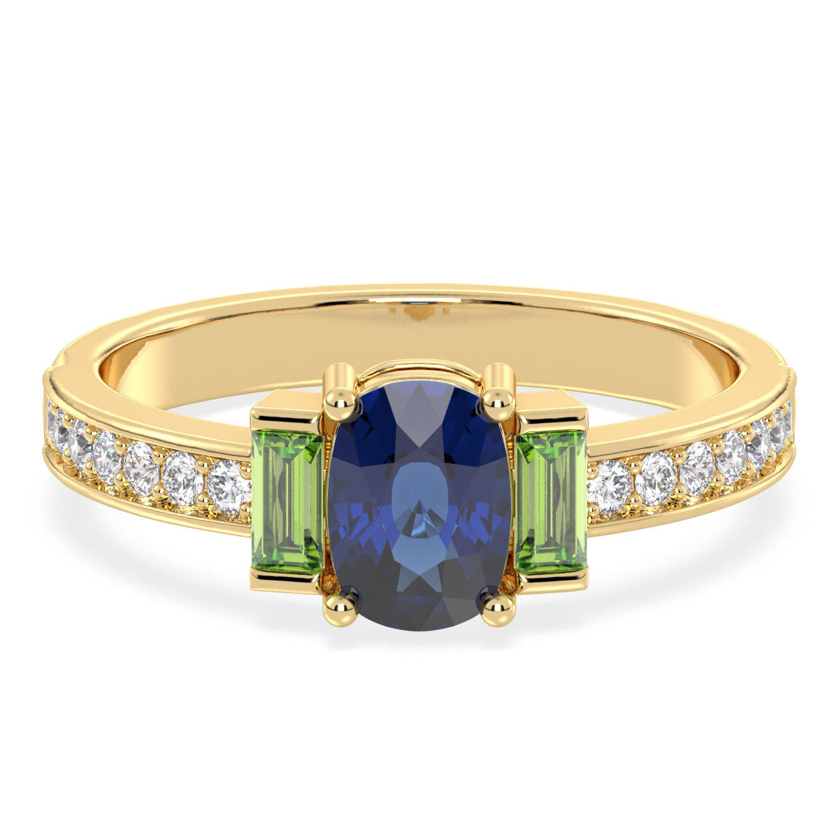 Classic Iolite Ring-Yellow