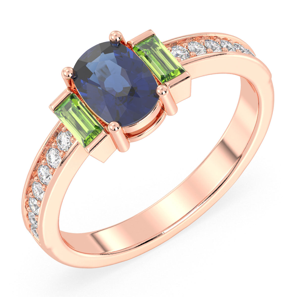 Classic Iolite Ring-Rose