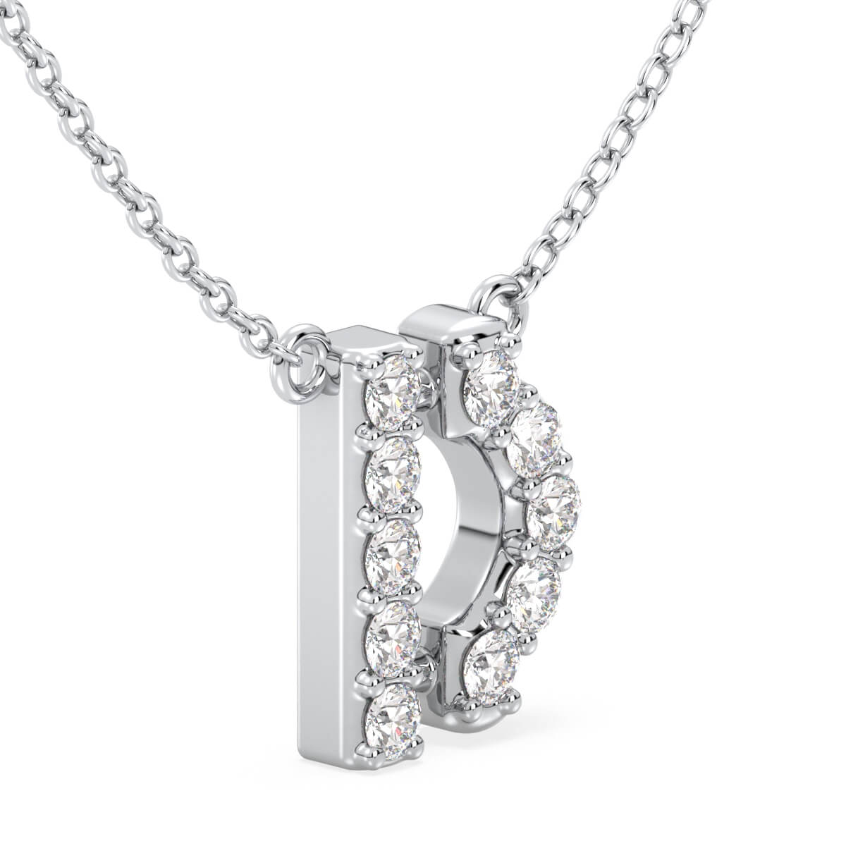 Libra Zodiac Moissanite Pendant-White