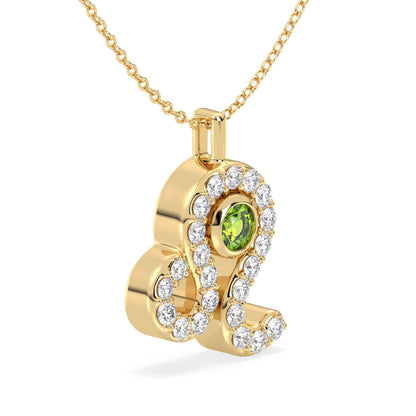 Era Of You- Leo Zodiac Peridot Pendant - Yellow