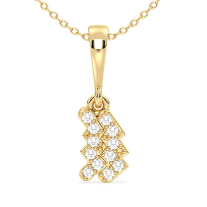 Aquarius Zodiac Moissanite Pendant -Yellow