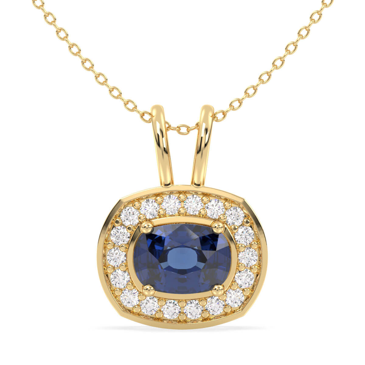 Classic Iolite Pendant -Yellow