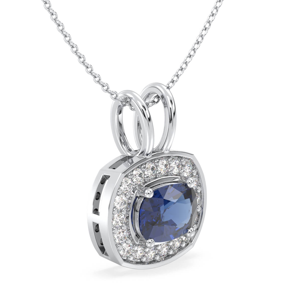 Classic Iolite Pendant - White