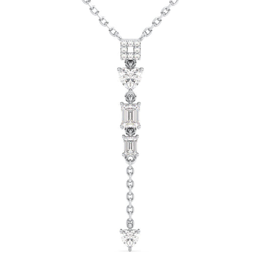 Multi-shape Moissanite Pendant - White