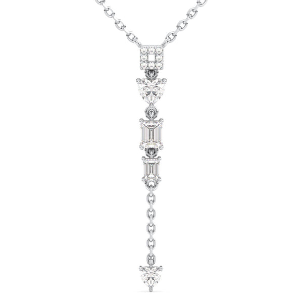 Multi-shape Moissanite Pendant - White