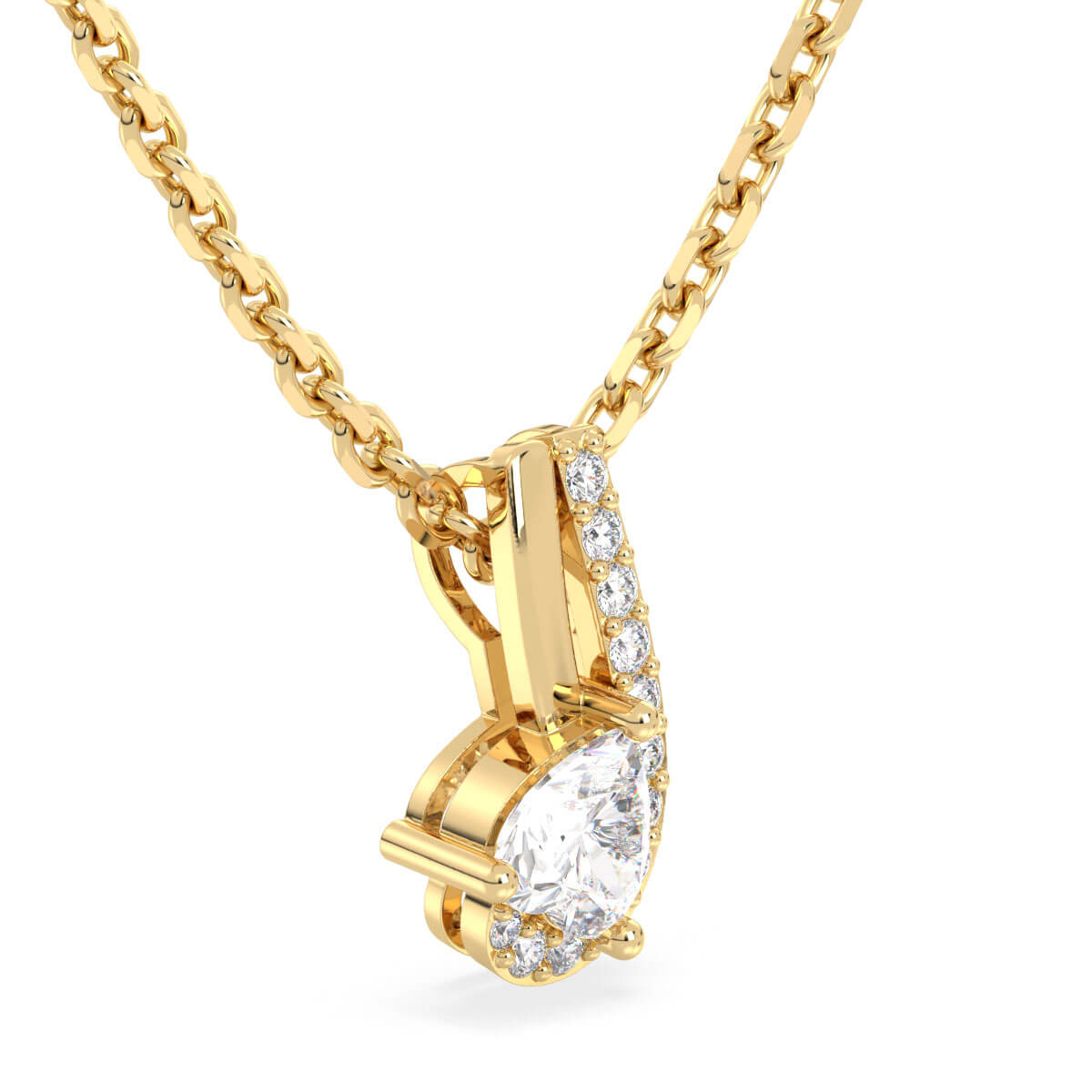 Era Of Love- Moissanite Heart Pendant-Yellow