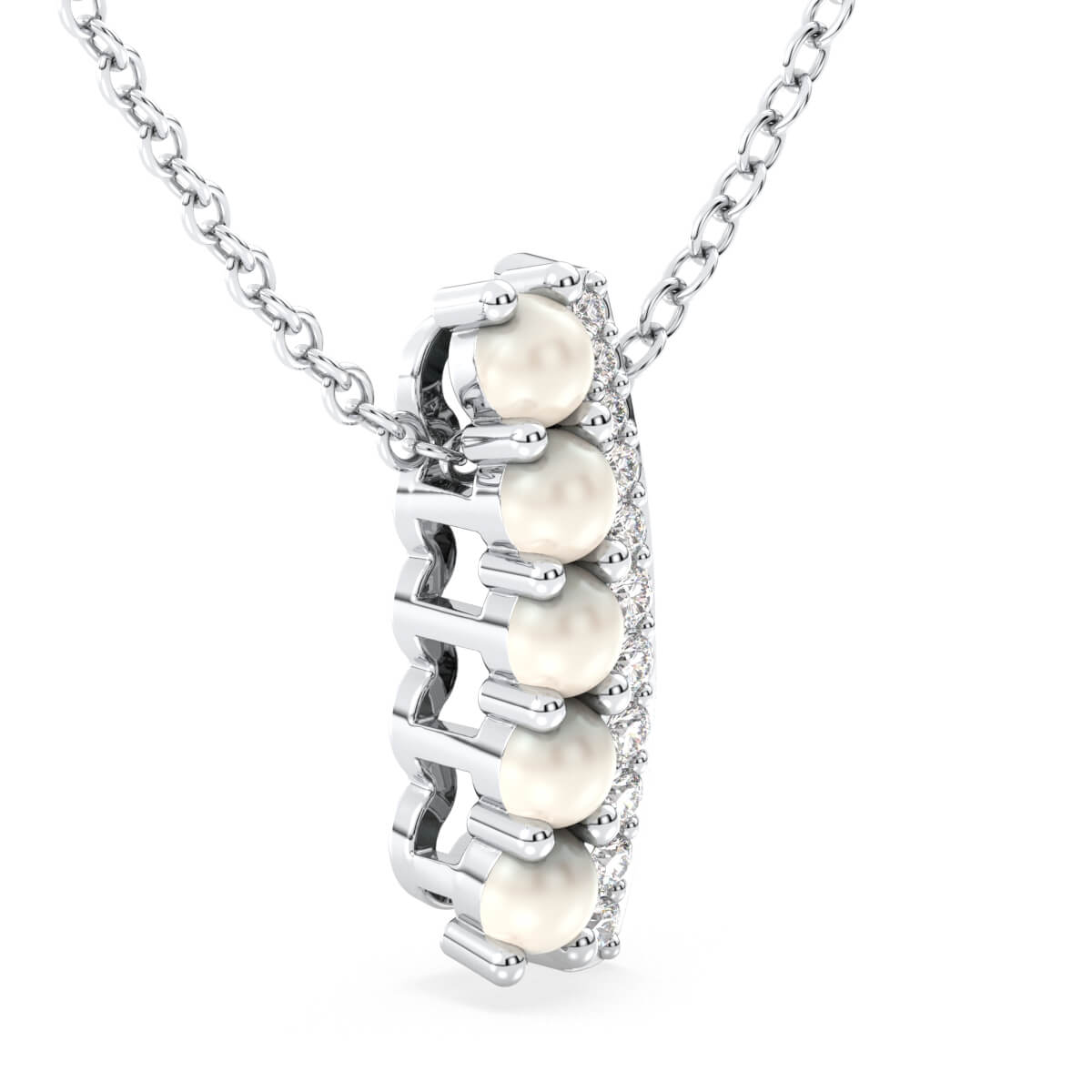 Freshwater Pearl Bar Pendant-White