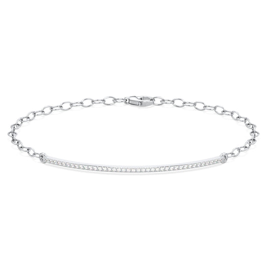 Lab Grown Diamond Bracelet in White Gold