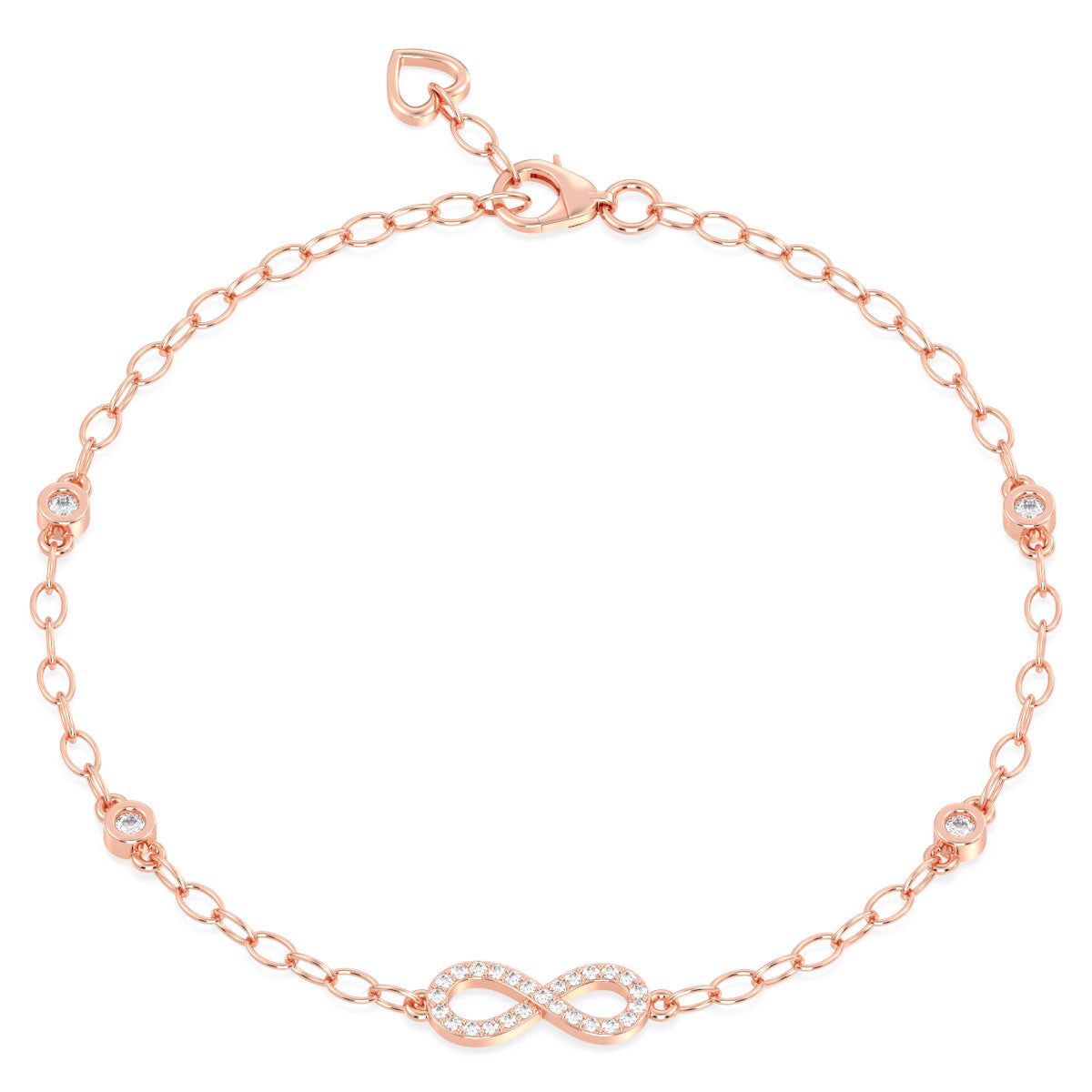 Lab Grown Diamond Bracelet in Rose Gold