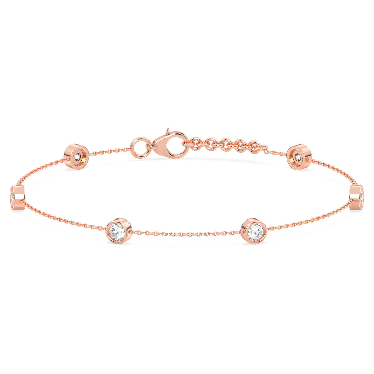 Lab Grown Diamond Bracelet in Rose Gold