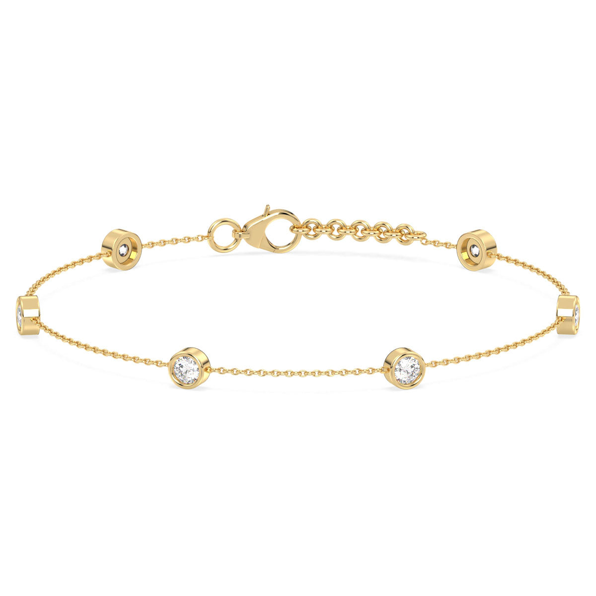 Lab Grown Diamond Bracelet in Yellow Gold