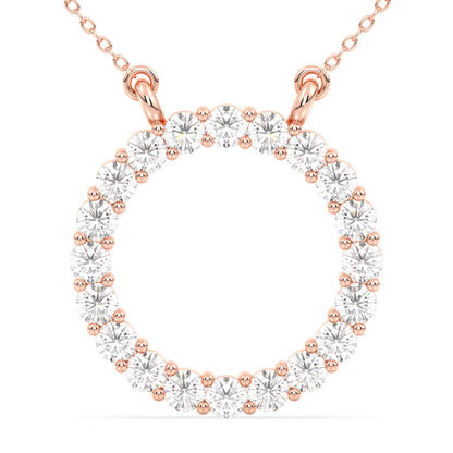 The 'O'pluence Lab Grown Diamond Pendant in Rose Gold