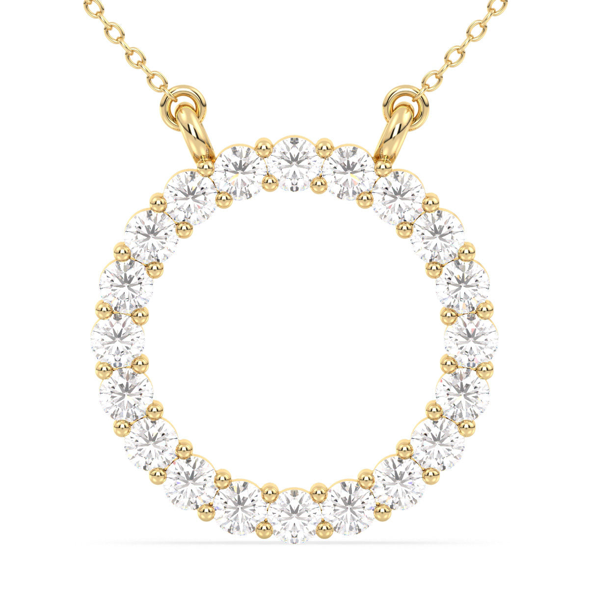 The 'O'pluence Lab Grown Diamond Pendant in Yellow Gold