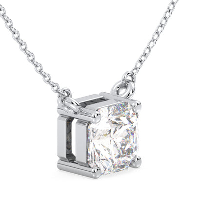 Lab Grown Diamond Solitaire Pendant in White Gold