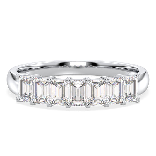 Half Eternity Lab Grown Diamond Ring in White Gold