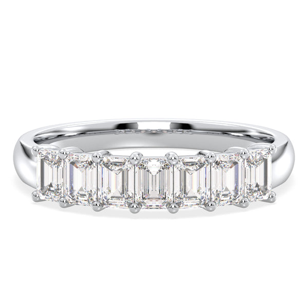 Half Eternity Lab Grown Diamond Ring in White Gold