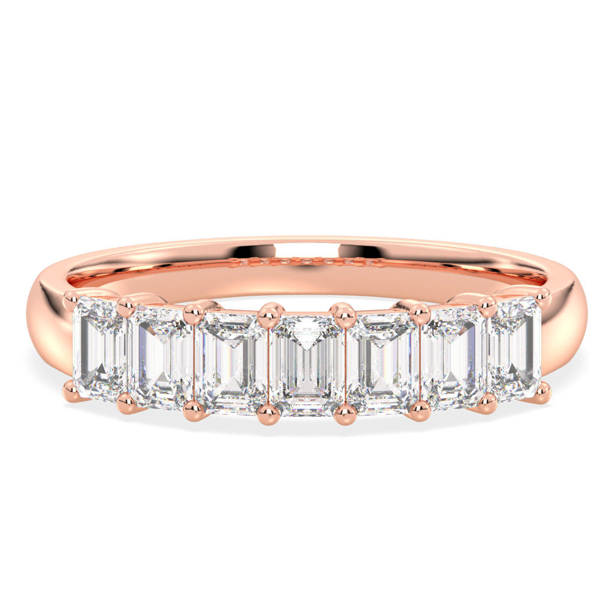 Half Eternity Lab Grown Diamond Ring in Rose Gold