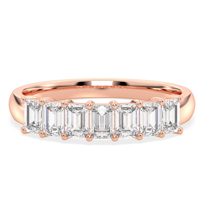 Half Eternity Lab Grown Diamond Ring in Rose Gold