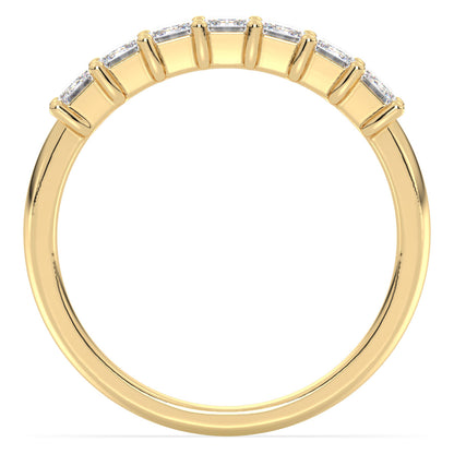 Half Eternity Lab Grown Diamond Ring in Yellow Gold