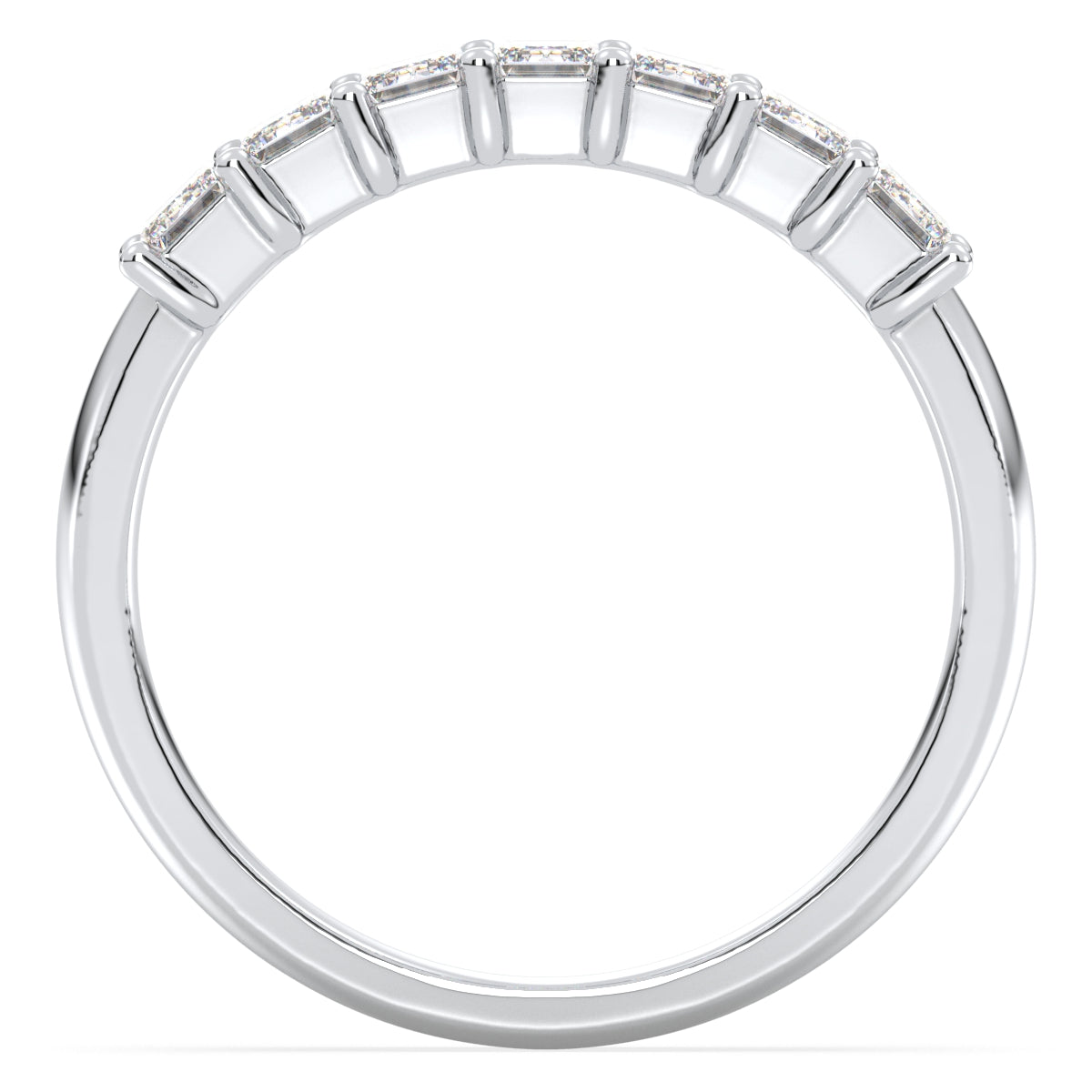 Half Eternity Lab Grown Diamond Ring in White Gold