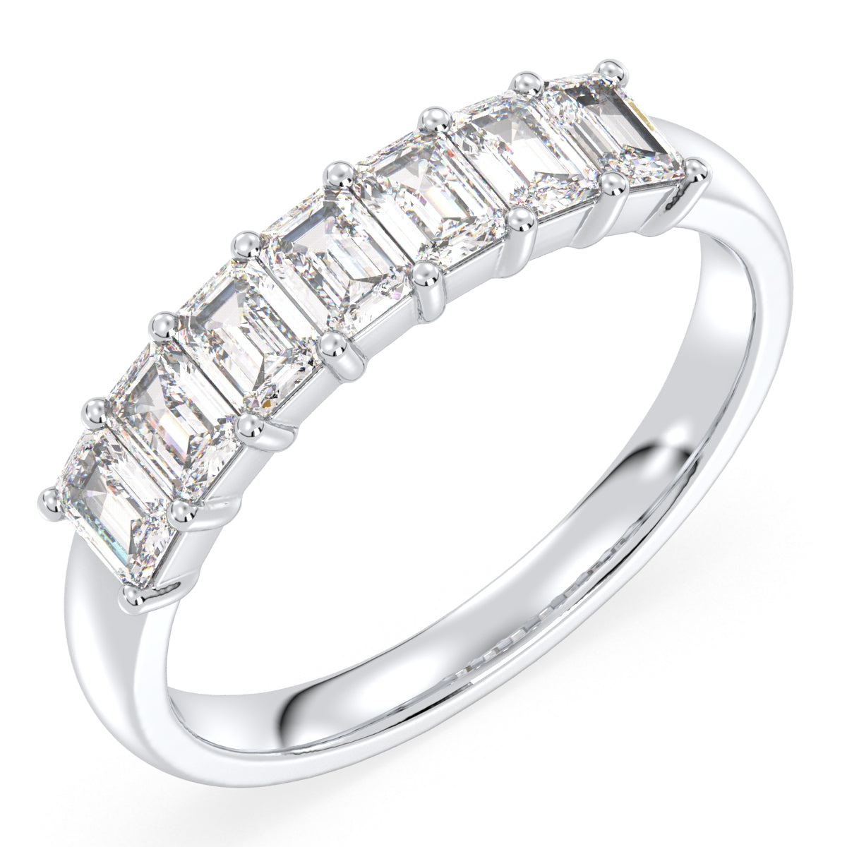 Half Eternity Lab Grown Diamond Ring in White Gold