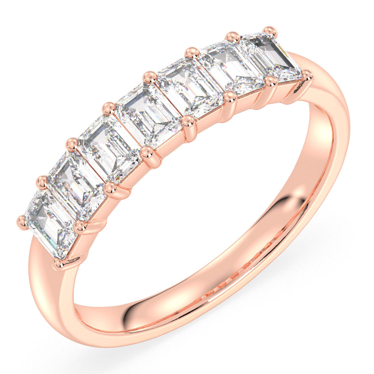 Half Eternity Lab Grown Diamond Ring in Rose Gold