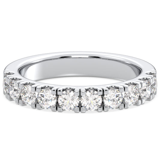 Lab Grown Diamond Half Eternity Ring in White Gold